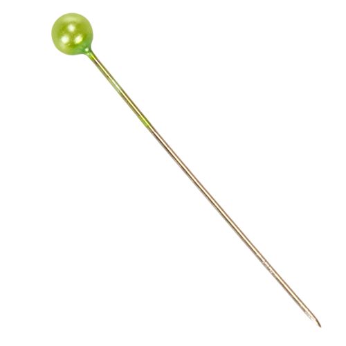 Spilli da fiorista con testa in madreperla verde, versatili, Ø4mm, 40mm, 150 pezzi | Floristik24.it