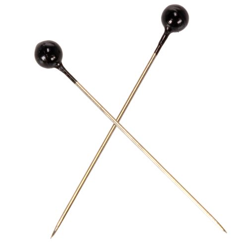 Spilli da fiorista con testa in madreperla nera, Ø4mm, 40mm, 150 pezzi | Floristik24.it