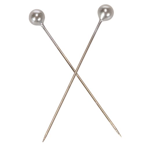 Spilli per fioristi e decorazioni con testa in madreperla, argento, Ø4mm, 40mm, 150 pezzi | Floristik24.it