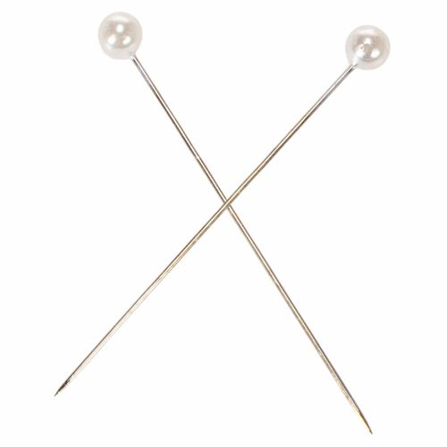 Spilli con testa di perla Ø6mm 65mm Bianchi | Floristik24.it