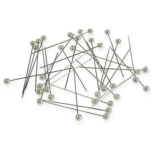 Spilli Testa Perla Bianco Ø4mm 40mm