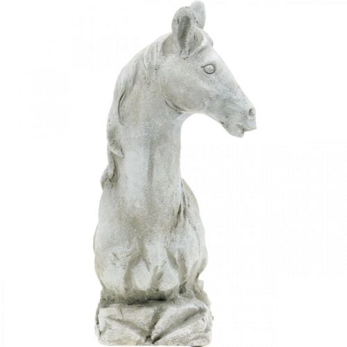 Floristik24 Testa di cavallo busto deco figura cavallo ceramica bianco, grigio H31cm