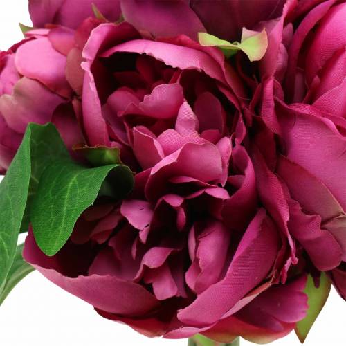 Floristik24 Bouquet di fiori artificiali con peonie magenta viola Ø27cm 1 pezzo