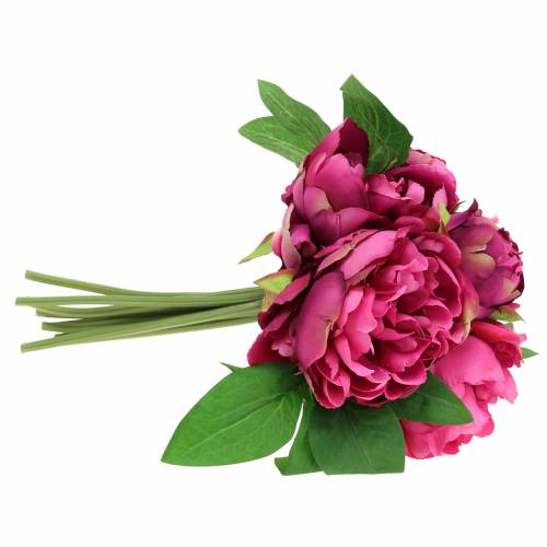 Floristik24 Bouquet di fiori artificiali con peonie magenta viola Ø27cm 1 pezzo