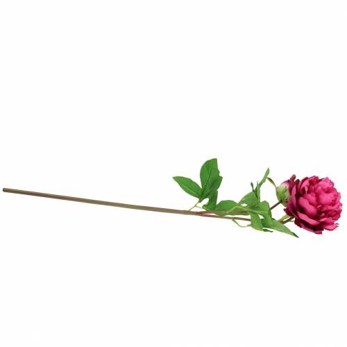 Floristik24 Peonia fiore artificiale con bocciolo e bocciolo viola magenta 68cm