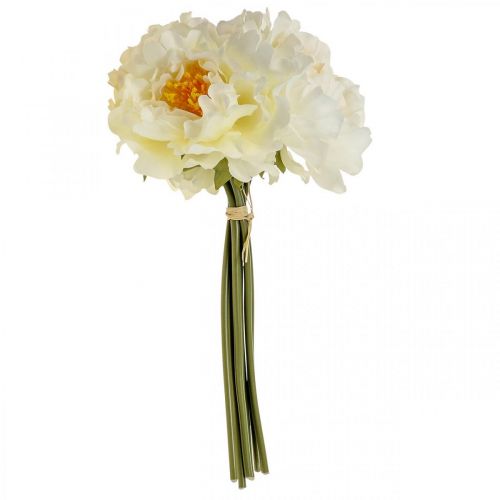 Prodotto Peonie artificiali Peonie bianche e gialle Fiori artificiali 7 pezzi