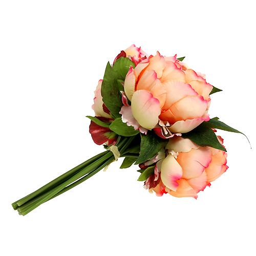 Floristik24 Mazzo di peonia pesca 30 cm