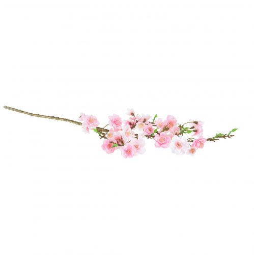 Prodotto Ramo di fiori di pesco artificiale rosa ramo primaverile 69 cm