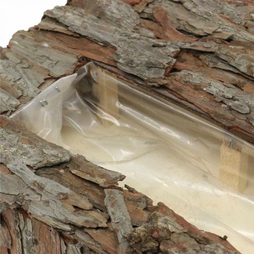 Prodotto Sottobicchiere decorativo con corteccia di pino per piante 45×30 cm H6 cm