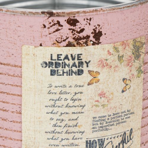 Prodotto Vaso per piante, rosa antica, scatola decorativa in metallo, vintage, Ø15,5cm H15cm