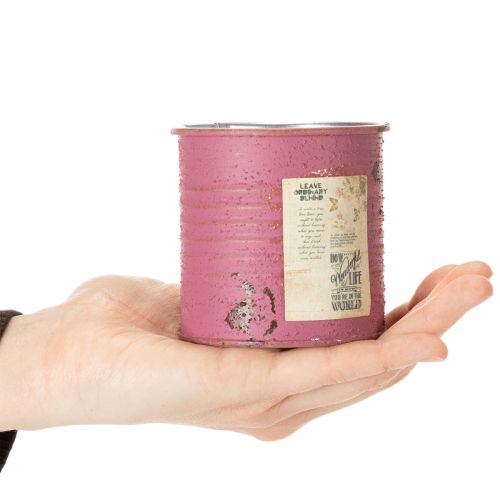 Prodotto Vaso per piante, vaso decorativo, rotondo, viola, in metallo, decorazione vintage, Ø8cm, H7.5cm