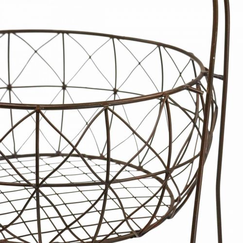 Supporto per piante vintage supporto per cestini in metallo 2 livelli 62 cm
