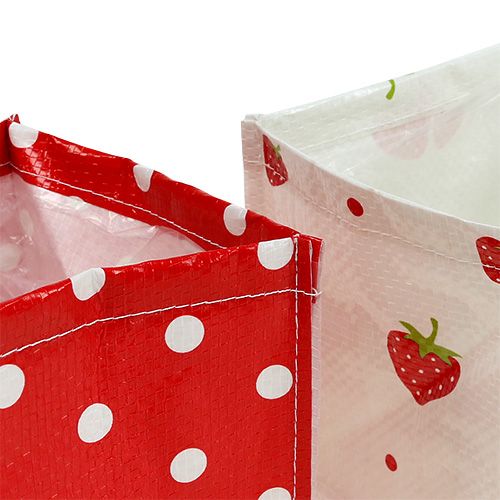 Floristik24 Scatola per piante 12x12cm 6 pezzi. rosso bianco