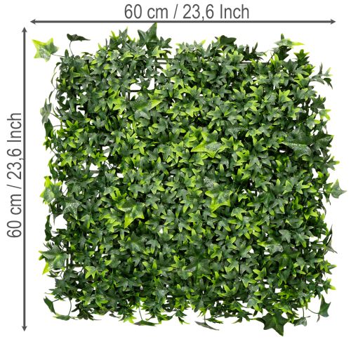 Tappeto di edera artificiale verde 60x60 cm per decorazione murale | Floristik24.it