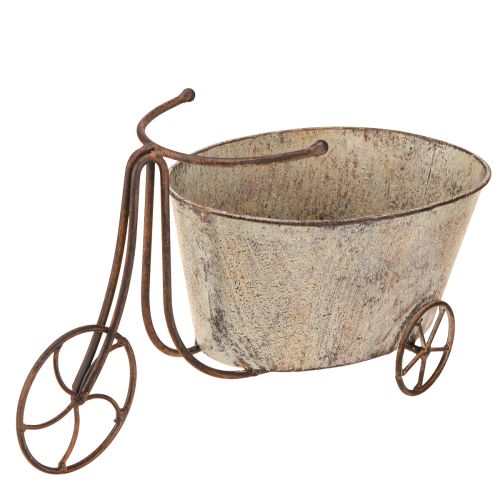 Piantare vaso di fiori per bicicletta bicicletta ruggine grigio 34×16×18cm