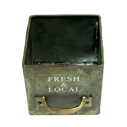Floristik24 Fioriera quadrata antica 10 cm x 10 cm