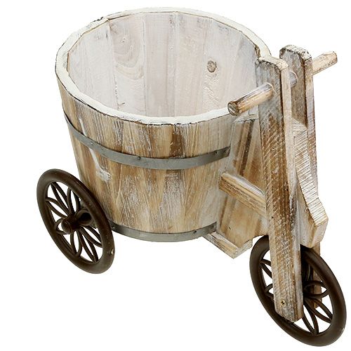 Floristik24 Fioriera Triciclo Bianco H25cm