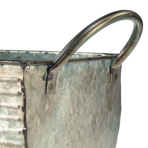 Floristik24 Grondaia per fioriera in metallo L44 cm/37,5 cm, set da 2