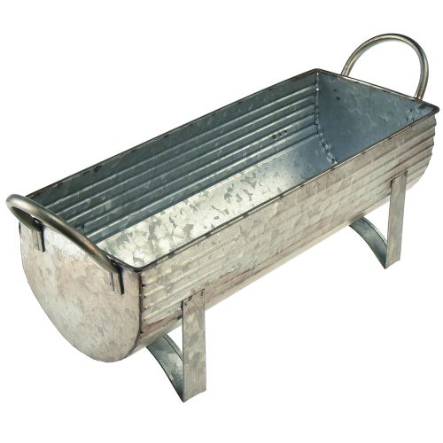 Floristik24 Grondaia per fioriera in metallo L44 cm/37,5 cm, set da 2