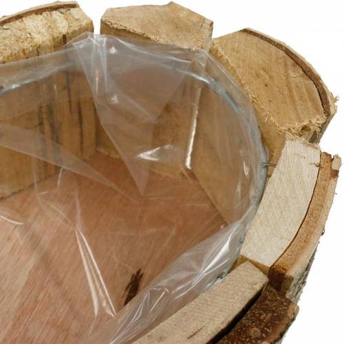 Prodotto Fioriera, ciotola in legno a forma di cuore, fioriera in legno di betulla, ciotola cuore 27 × 28 cm