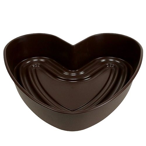 Floristik24 Cuore vegetale &quot;Amora&quot; marrone 35 x 35 cm, 1 pz