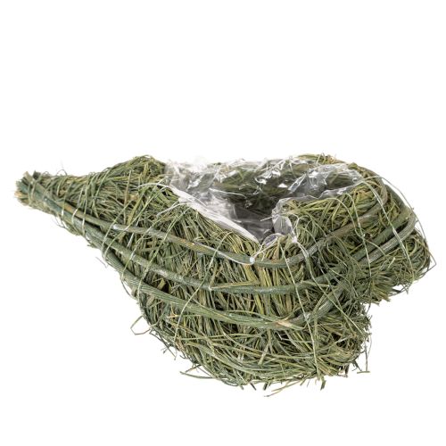Cuore vegetale in materiale naturale con inserto in lamina, 22 cm, 2 pezzi | Floristik24.it