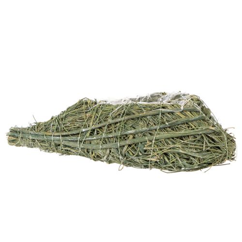 Cuore vegetale in materiale naturale con inserto in lamina, 22 cm, 2 pezzi | Floristik24.it