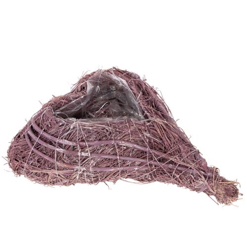 Pianta a forma di cuore con decorazione in lamina, 24 cm.