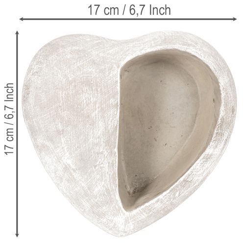 Vaso a forma di cuore, in pietra fusa, vaso decorativo, 17 cm | Floristik24.it