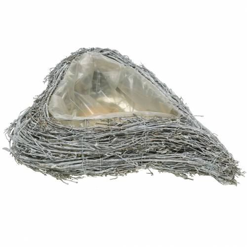 Floristik24 Rami di cuori di piante lavati bianchi 60 cm x 42 cm