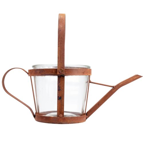 Floristik24 Annaffiatoio decorativo lanterna vaso per piante decorazione da giardino ruggine 29 cm