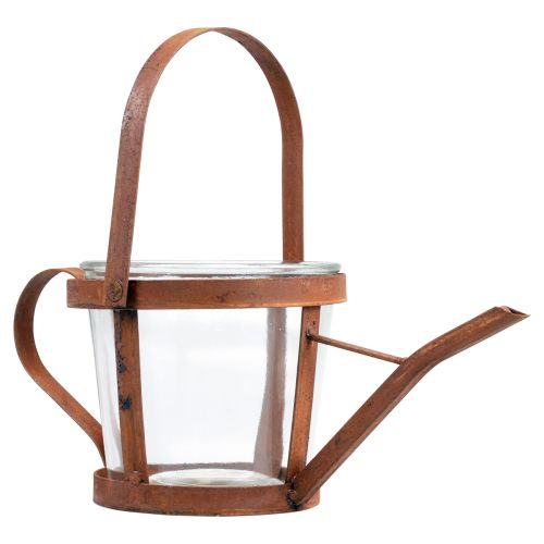 Floristik24 Annaffiatoio decorativo lanterna vaso per piante decorazione da giardino ruggine 29 cm