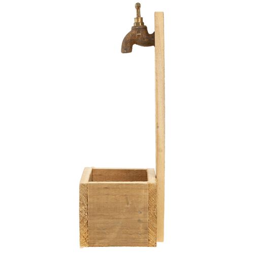 Prodotto Fioriera in legno Fontana a trogolo Ottica Naturale Ruggine L15.5cm