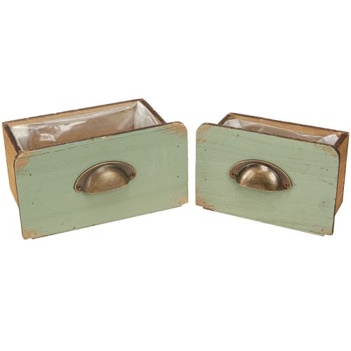 Prodotto Cassettiera in legno decorazione cassettiera per piante 22/18 cm set da 2 pezzi
