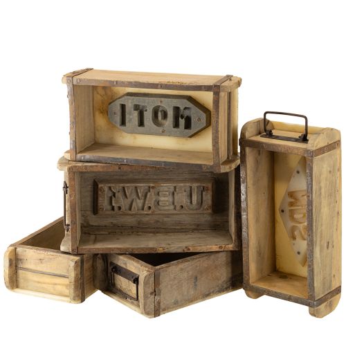 Prodotto Fioriera in legno a forma di mattone riciclato 32×15×10cm