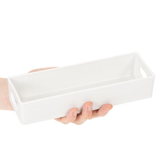 Vassoio rettangolare con manici per riporre oggetti e decorare la tavola, 32 cm | Floristik24.it