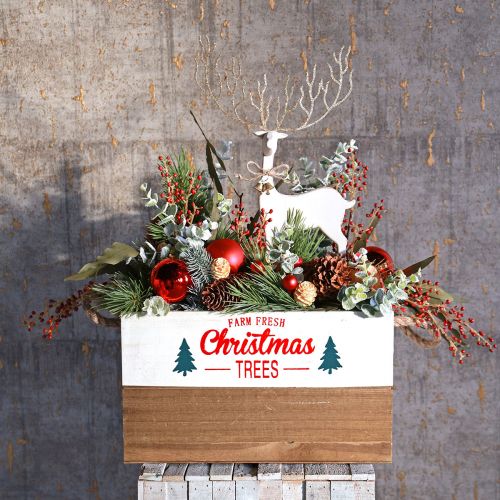 Floristik24 Decorazione da tavola Natale Decorazione natalizia con renna H35,5 cm