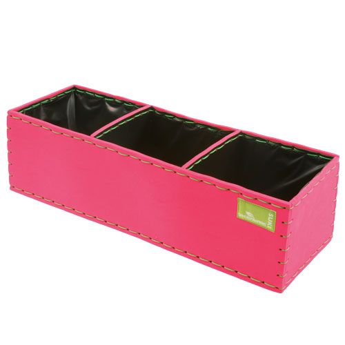 Floristik24 Scatola per piante rosa 40 cm x 14 cm x 11 cm, 1 pz