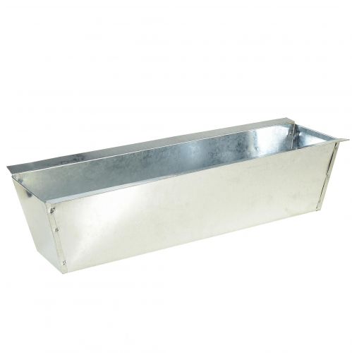 Floristik24 Fioriera per piante in metallo argento 38x9,5x5 cm
