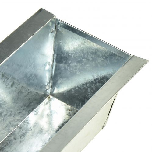 Floristik24 Fioriera per piante in metallo argento 38x9,5x5 cm