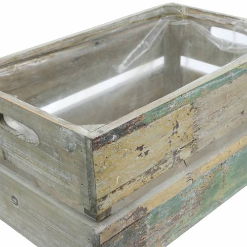 Floristik24 Fioriera scatola di legno 45/39 / 34,5cm 3 pezzi