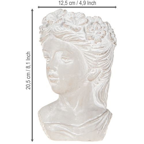 Prodotto Testa di pianta in pietra antica, donna, 12,5×12×20,5 cm