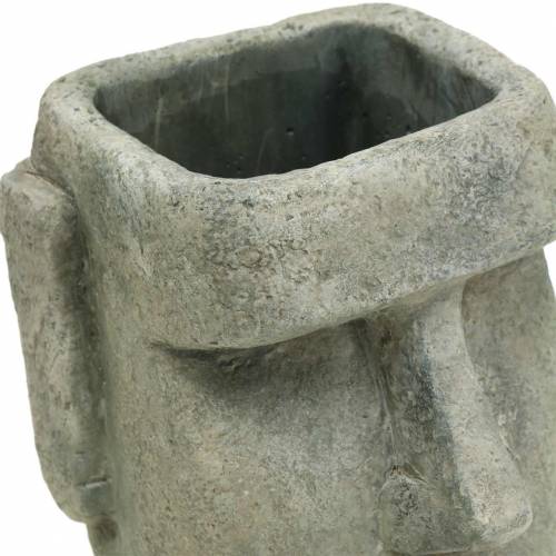 Floristik24 Testa di pianta Moai busto grigio H28cm