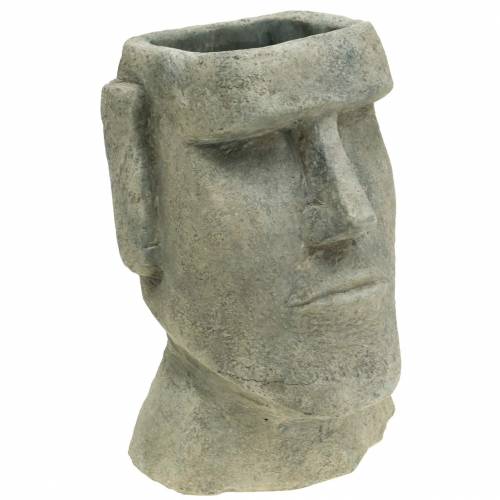 Floristik24 Testa di pianta Moai busto grigio H28cm