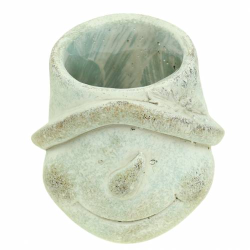 Prodotto Pupazzo di neve testa pianta fioriera Ø11cm H11,5cm 2 pezzi