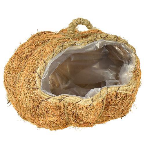 Cestino per piante zucca decorazione autunnale arancione Ø22cm H17cm