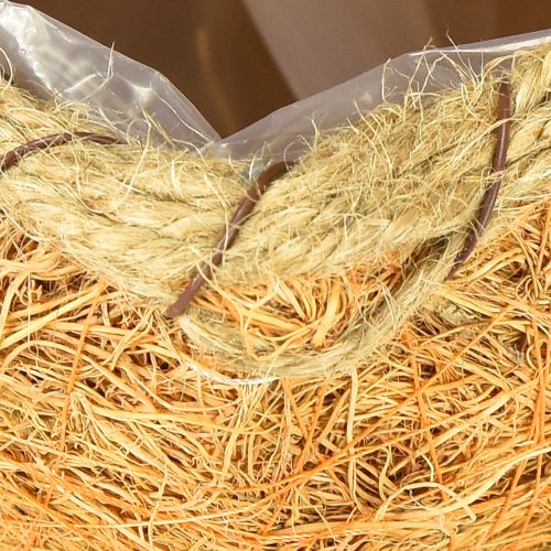 Prodotto Cestino porta piante zucca con decorazione autunnale in lamina arancione Ø18cm H15cm