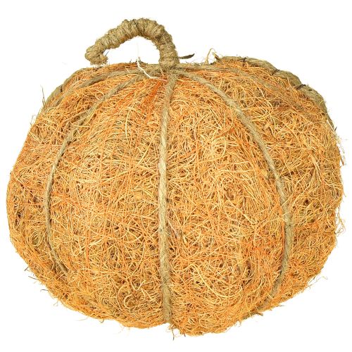 Prodotto Cestino porta piante zucca con decorazione autunnale in lamina arancione Ø18cm H15cm