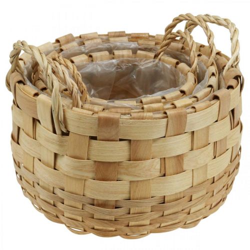 Prodotto Cesto portavasi per piante cesto decorativo natura Ø18/23/29cm set di 3