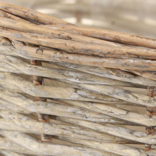 Prodotto Cesto porta piante in vimini naturale grigio-bianco Ø25 H21cm 2pz